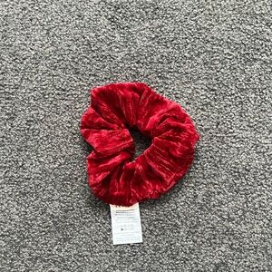 Sezane Rich Red Velvet Hair Scrunchie